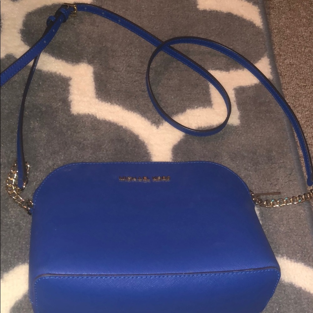 Blue Michael Kors purse